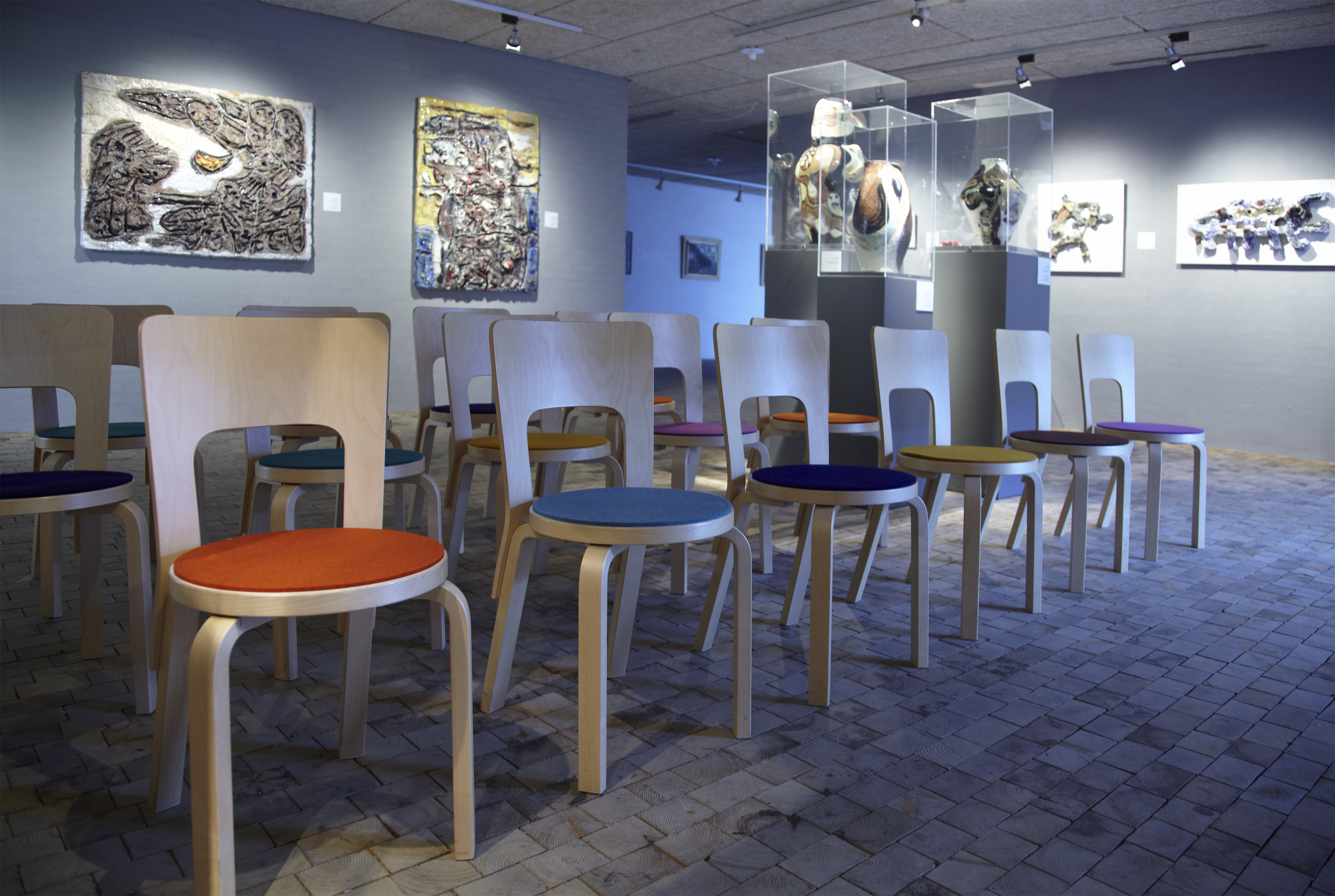 museum jorn , stolesæder i filt